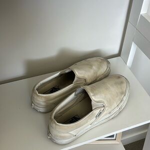 White slide on vans